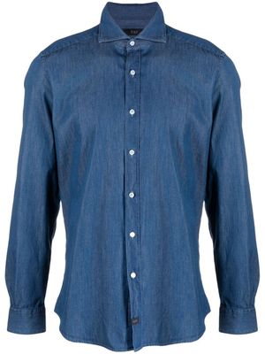 Fay chemise cintrée en jean - Bleu