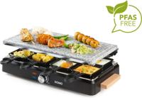 Macchina per raclette - DOMO - DO9262G - 8 persone - Pietra di cottura - Grill - 1400 W