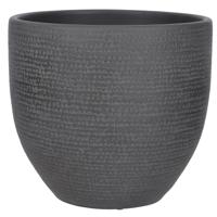 Mica Decorations Plantenpot - terracotta - zwart/grijs flakes -29x26cm   - - thumbnail