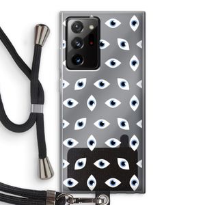 Eyes pattern: Samsung Galaxy Note 20 Ultra / Note 20 Ultra 5G Transparant Hoesje met koord
