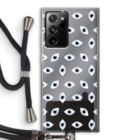 Eyes pattern: Samsung Galaxy Note 20 Ultra / Note 20 Ultra 5G Transparant Hoesje met koord