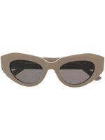 Balenciaga Eyewear lunettes de soleil Dynasty à monture en D - Marron