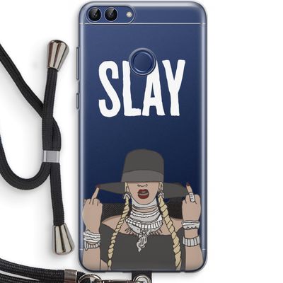 Slay All Day: Huawei P Smart (2018) Transparant Hoesje met koord