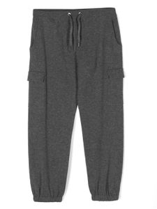 Brunello Cucinelli Kids pantalon de jogging à lien de resserrage - Gris