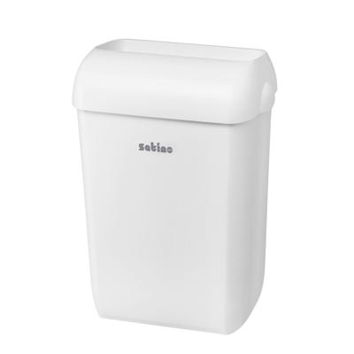 Afvalbak satino open inworp 43 liter wit 332570