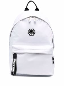 Philipp Plein sac à dos à logo - Blanc