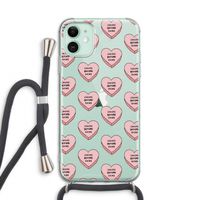 Chicks before dicks: iPhone 11 Transparant Hoesje met koord