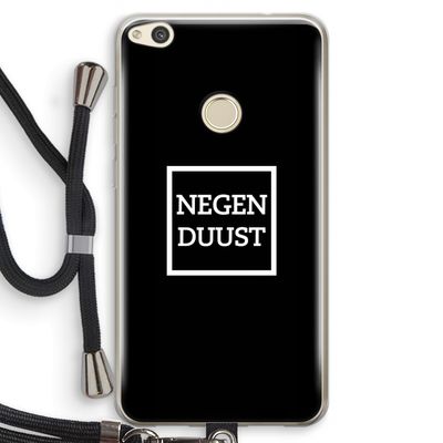Negenduust black: Huawei Ascend P8 Lite (2017) Transparant Hoesje met koord