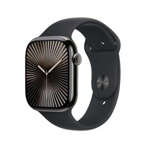 Apple Watch Series 10 GPS + Cellular 46mm Titanium Case met Sport Band - M/L Smartwatch Groen