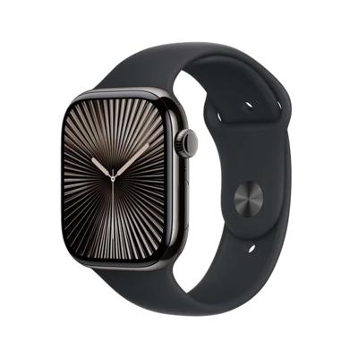 AppleWatch Series 10 GPS + Cellular 46mm Titanium Case met Sport Band - M/L Smartwatch Groen