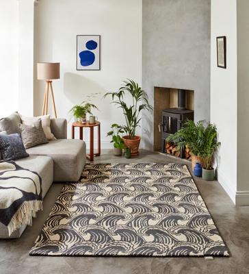 Scion - Ride the Wave Liquorice 125605 - 120x180 cm Vloerkleed