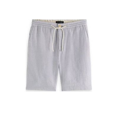 Scotch & Soda regular fit chino short met biologisch katoen lichtgrijs
