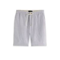 Scotch & Soda regular fit chino short met biologisch katoen lichtgrijs - thumbnail