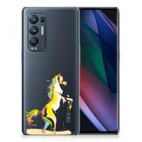 OPPO Find X3 Neo Telefoonhoesje met Naam Horse Color