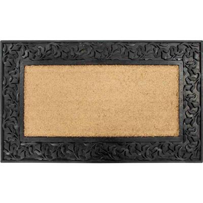 Siena Garden D37446 Gummifußmatte Blattwerk Voetenmat (l x b x h) 55 x 90 x 1.5 cm Zwart, Beige