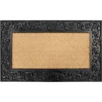 Siena Garden D37446 Gummifußmatte Blattwerk Voetenmat (l x b x h) 55 x 90 x 1.5 cm Zwart, Beige
