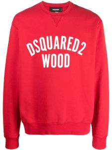 DSQUARED2 sweat en coton à logo imprimé - Rouge