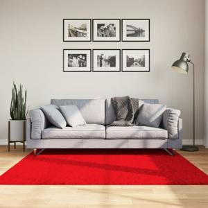VidaXL Vloerkleed oviedo laagpolig 160x160 cm rood
