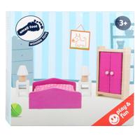 Small Foot houten poppenhuis meubeltjes slaapkamer, 6dlg.