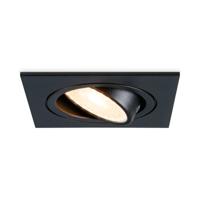 Mallorca LED inbouwspot - IP20 - Kantelbaar - 4 Watt 345 lumen - 2700K Neutraal wit - GU10 - Dimbaar - Vierkant - Voor binnen - Zwart
