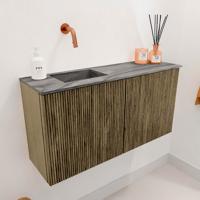 Toiletmeubel Mondiaz Joya Dlux | 80 cm | Meubelkleur Dusk | Faye wastafel Sombra Wasbak Links | Zonder kraangat(en)