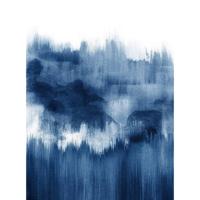 Fotobehang - Brush Strokes Blue 192x260cm - Vliesbehang - thumbnail