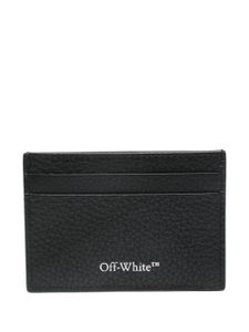 Off-White porte-cartes en cuir à rayures Diag - Noir