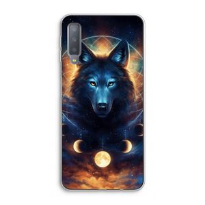 Wolf Dreamcatcher: Samsung Galaxy A7 (2018) Transparant Hoesje