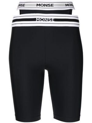 Monse short de cyclisme à taille à logo - Noir