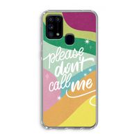 Don't call: Samsung Galaxy M31 Transparant Hoesje Don't call: Samsung Galaxy M31 Transparant Hoesje