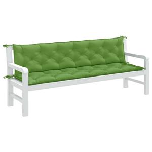 VidaXL Tuinbankkussens 2 st 200x50x7 cm stof gemêleerd groen