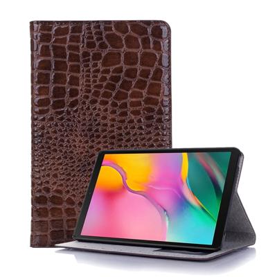 Krokodil textuur horizontale Flip lederen case voor Galaxy tab A 8 (2019) P200/P205 met houder & kaartsleuven & portemonnee (bruin)