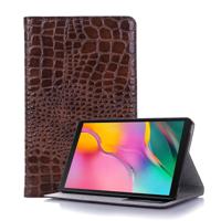 Krokodil textuur horizontale Flip lederen case voor Galaxy tab A 8 (2019) P200/P205 met houder & kaartsleuven & portemonnee (bruin)