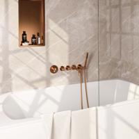 Inbouwthermostaat set Brauer Copper Edition Met Rozetten Incl Baduitloop Geborsteld Koper (Keuze Handdouche)