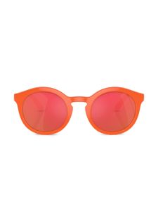 Dolce & Gabbana Kids lunettes de soleil rondes à logo imprimé - Orange