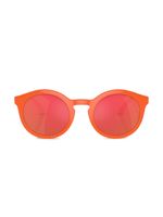 Dolce & Gabbana Kids lunettes de soleil rondes à logo imprimé - Orange