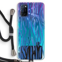 Blauwe nerven: Oppo A52 Transparant Hoesje met koord