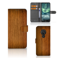 Nokia 7.2 | Nokia 6.2 Book Style Case Donker Hout