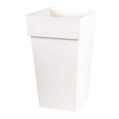 Bloempot EDA Tuscan Vierkant Wit Polypropyleen (39 x 39 x 65 cm)