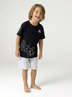 Pyjamashort jongen katoen logo PLAYSTATION zwart