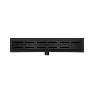 Douchegoot Wiesbaden 60 cm | Met flens en rooster | Mat zwart