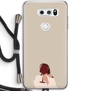 I drink wine: LG V30 Transparant Hoesje met koord
