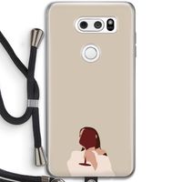 I drink wine: LG V30 Transparant Hoesje met koord