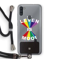Het Leven Is Mooi: Samsung Galaxy A11 Transparant Hoesje met koord