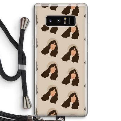 Bonjour mon amour: Samsung Galaxy Note 8 Transparant Hoesje met koord