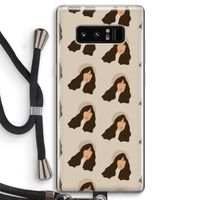 Bonjour mon amour: Samsung Galaxy Note 8 Transparant Hoesje met koord