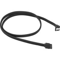 Sharkoon sata iii 90° sleeve kabel (zwart, 0,75 meter)