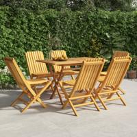 Tuinstoelen 6 st inklapbaar 47x47x89 cm massief teakhout