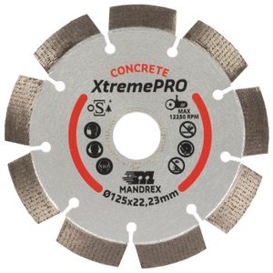 Diamantzaagblad 125mm Mandrex Beton XtremePro