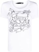 Love Moschino t-shirt à slogan imprimé - Blanc - thumbnail